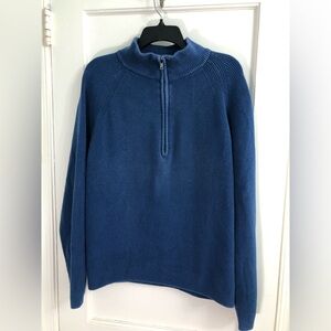 Calvin Klein size XL blue 3/4 zip sweater